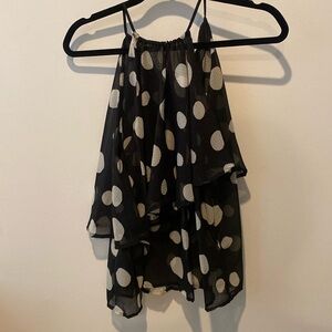 Who What Wear Macro Dot Sheer shirt